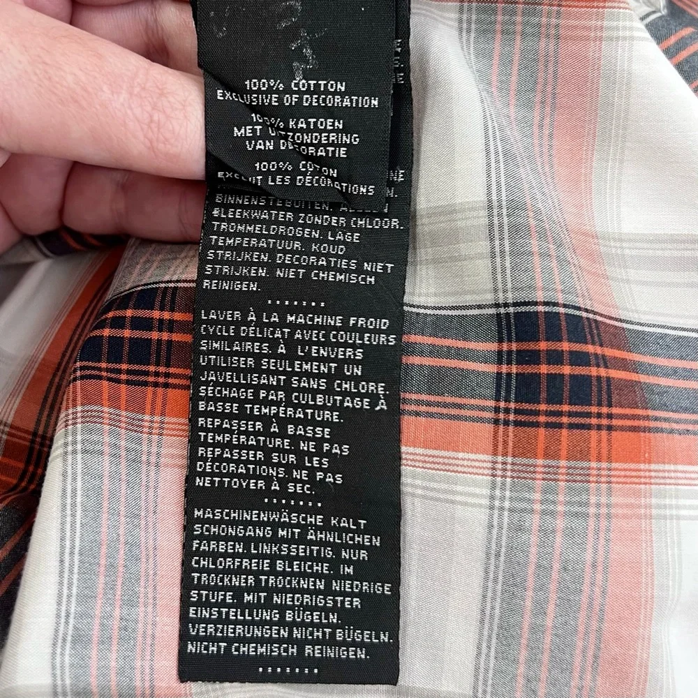 Harley Davidson Plaid Button Up Shirt Men XL Genuine Motorclothes Short Sleeve